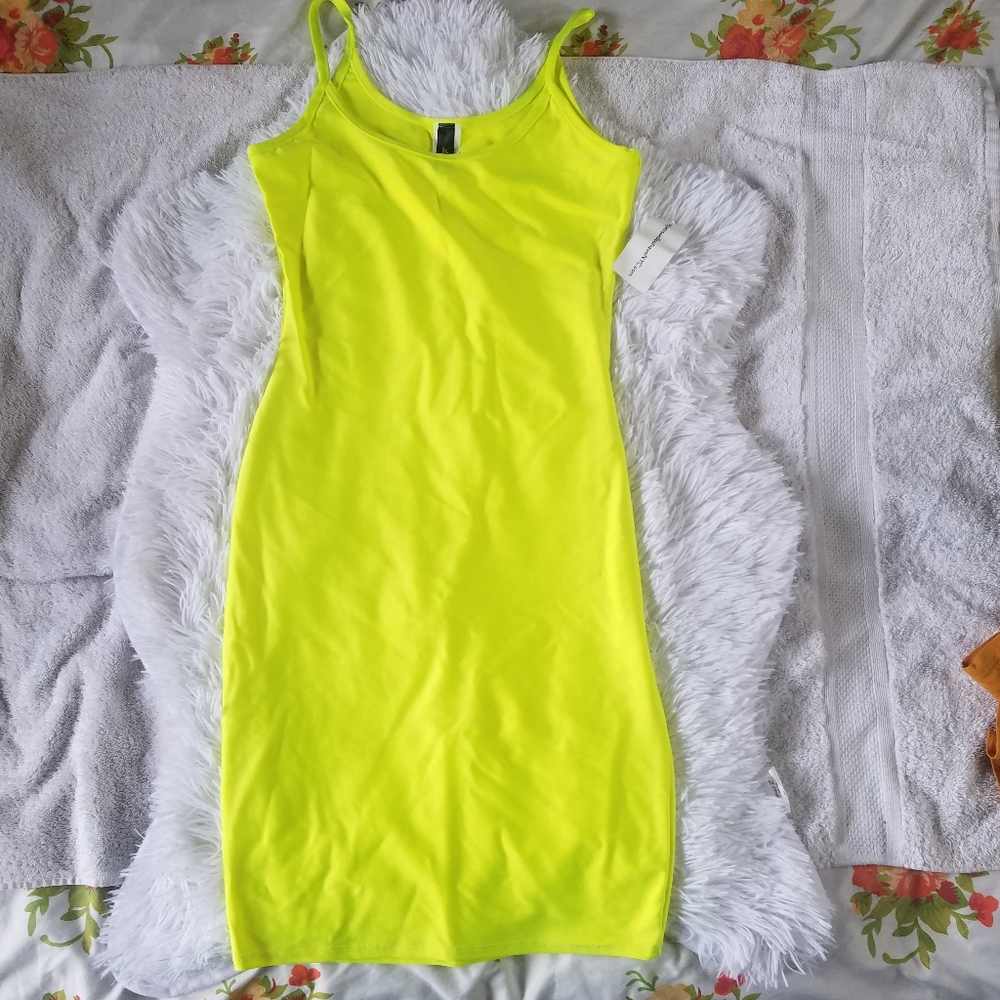 Electric Green Bodycon Dress